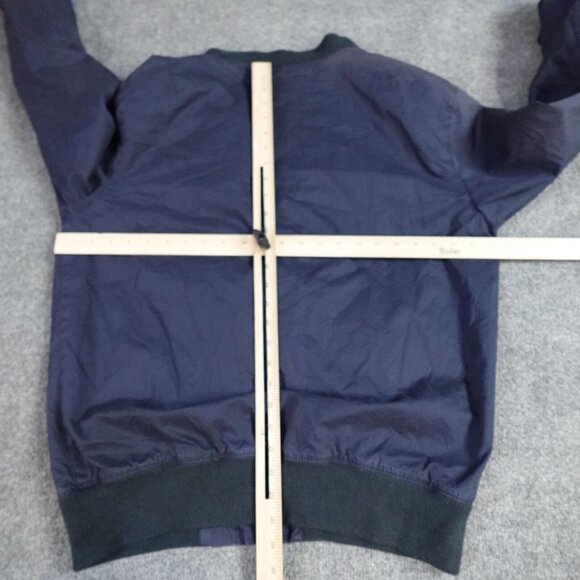 Rogues Gallery Jacket XL Blue Bomber Embroidered Double Side Cotton - Picture 5 of 9
